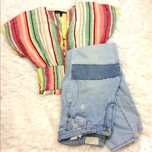Two pieces pants and shirt